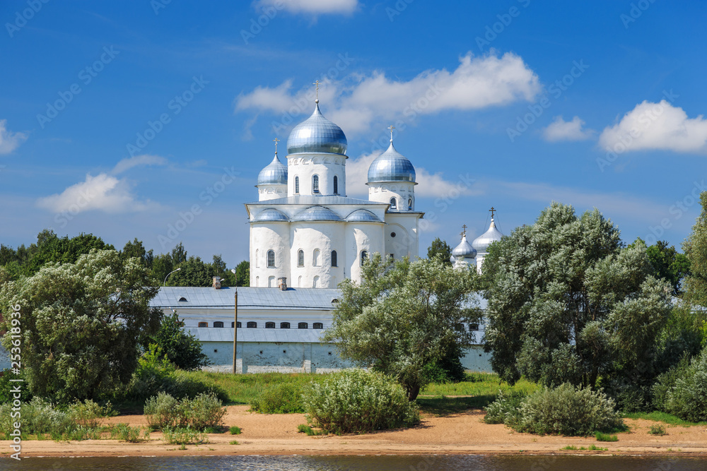 St. Georges (Yuriev) monastery, monument of the XII century. Veliky Novgorod (Novgorod the Great), Russia