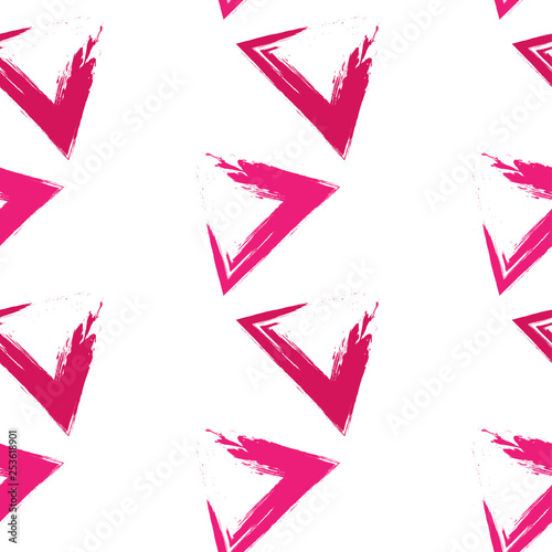 Grunge seamless pattern with triange .Universal background. Design for poster, card, invitation, header, cover, brochure, fabric.
