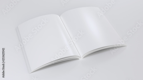 Magazine Mockup Template Perspective Top View 3d