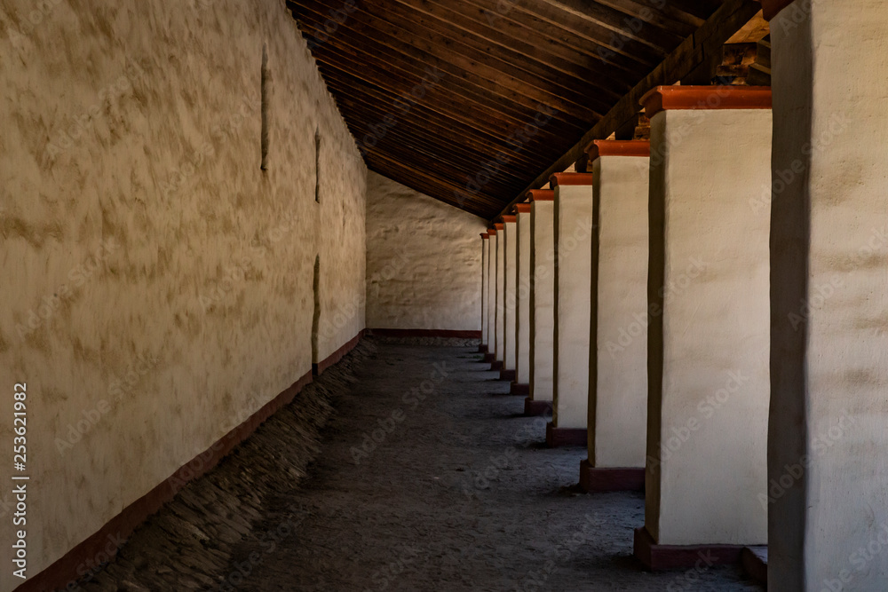 corridor with columns