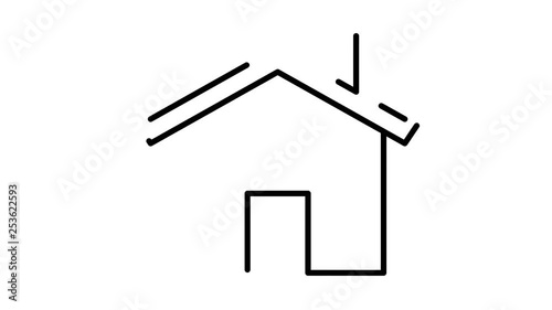 line icon animation house