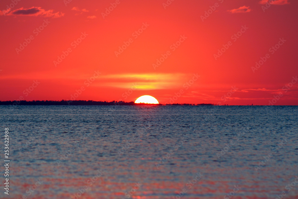 Stunning Sunset view in Isla de Holbox, Mexico Stunning Sunset view in Isla de Holbox, Mexico