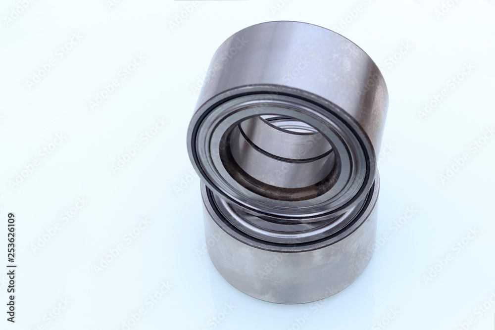car. front suspension. wheel bearing. two pieces. stand on each other. on a white background. no isolation car. front suspension. wheel bearing. two pieces. stand on each other. on a white background. no isolation