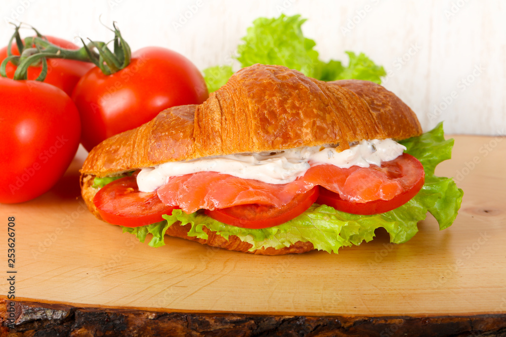Croissant with salmon Croissant with salmon