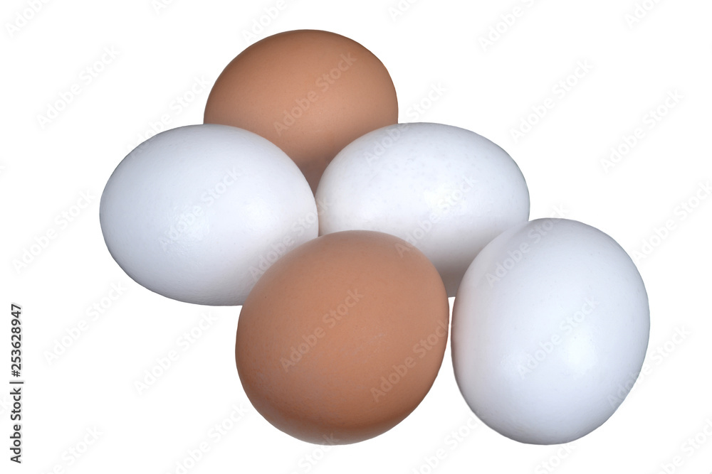 Beautiful Fresh Eggs Isolated On White Beautiful Fresh Eggs Isolated On White