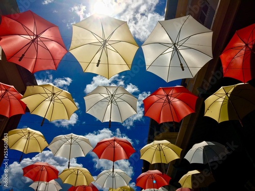 regenschirme auf mauritius