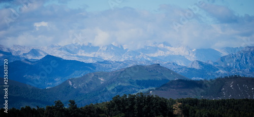 Mountain range in Cantabria  Spain