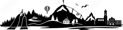 Garmisch Partenkirchen Skyline Alps
