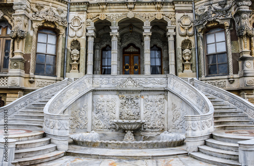 The staircase of the Kucuksu Palace (Kucuksu Kasri), Istanbul, Turkey. photo