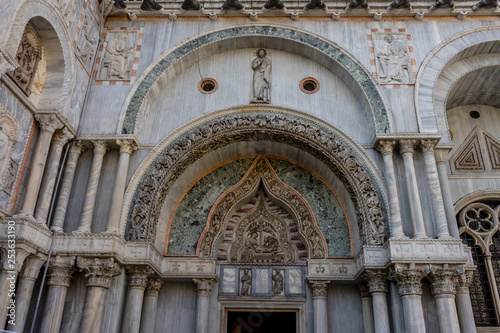 Italy, Venice, Saint Mark's Basilica, LOW ANGLE VIEW OF ORNATE BUILDING