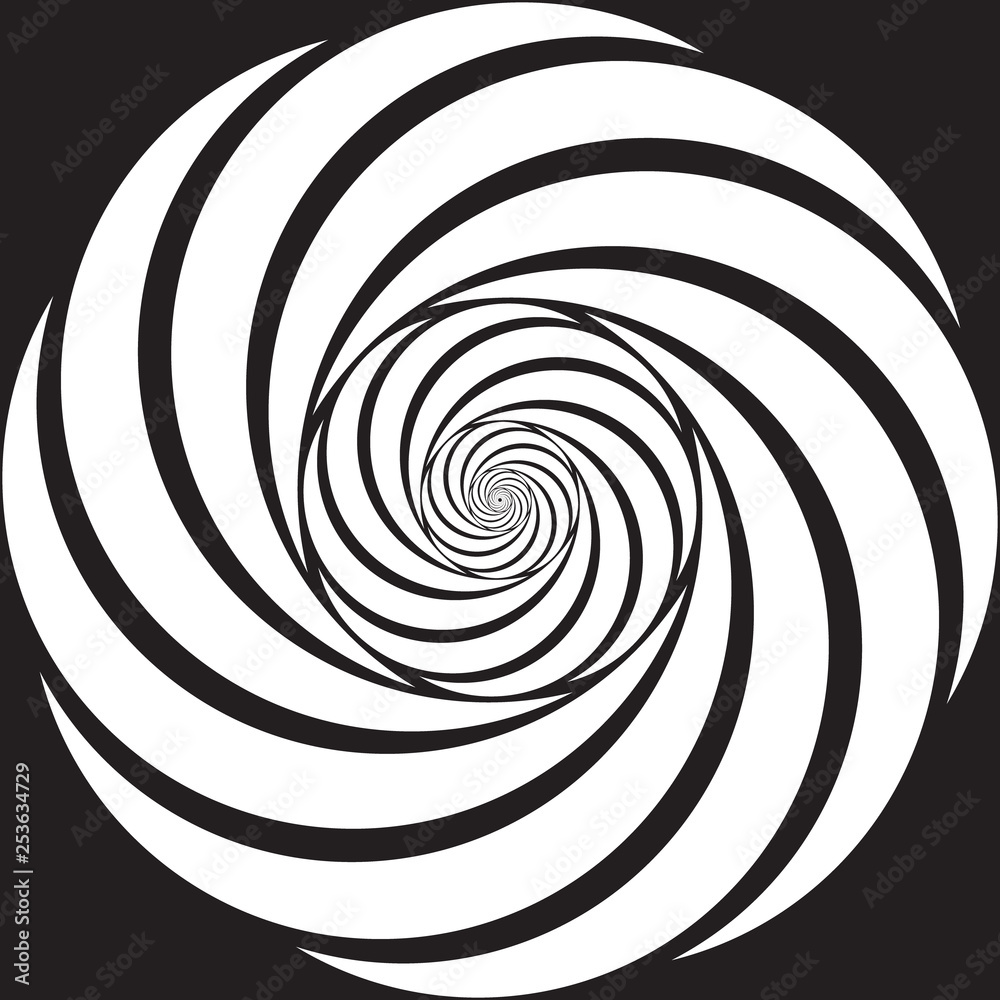 background black and white spiral