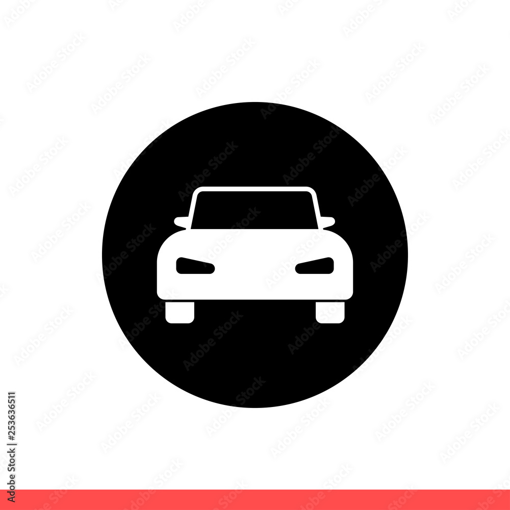 Car vector icon, commute symbol. Simple, flat design for web or mobile app Car vector icon, commute symbol. Simple, flat design for web or mobile app