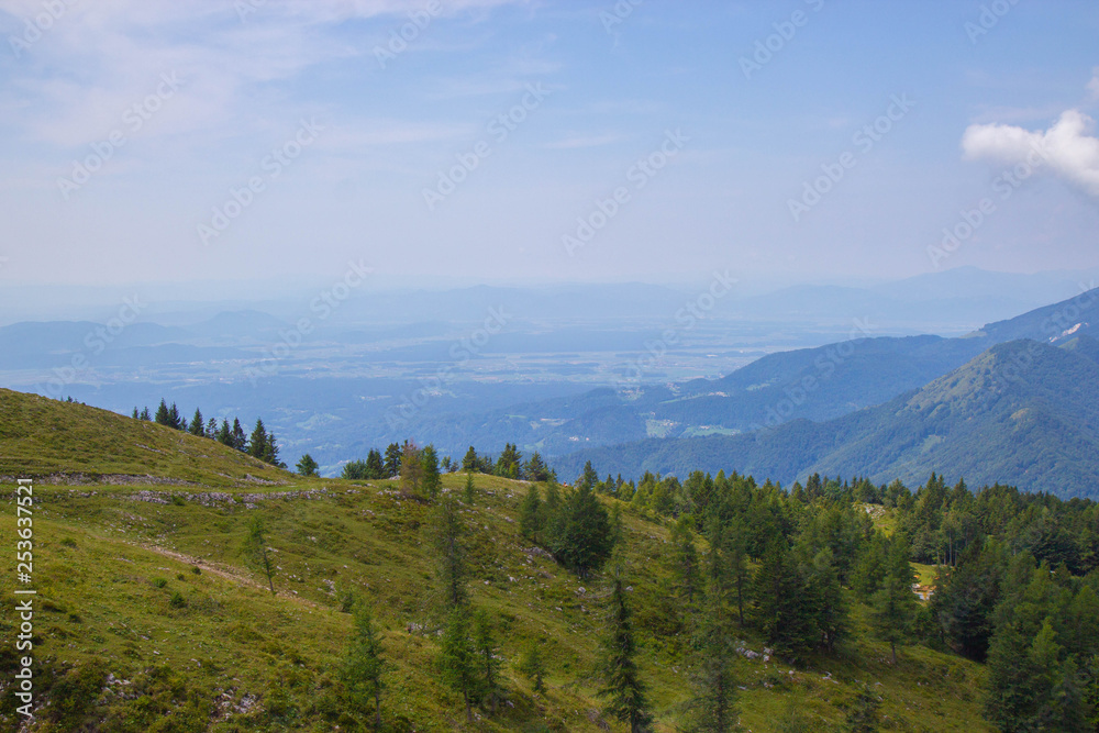 View of Slovenian Alps from Velika Planina View of Slovenian Alps from Velika Planina