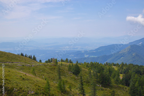 View of Slovenian Alps from Velika Planina