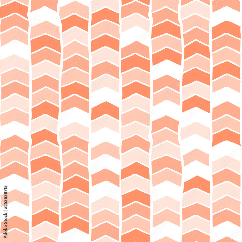 Orange And Pink Chevron