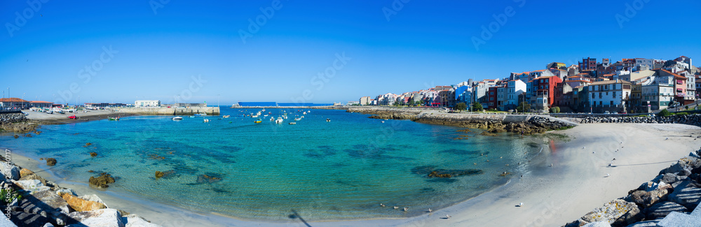 Precioso paisaje marítimo en el pueblo de A Guarda, en Galicia, verano de 2018
