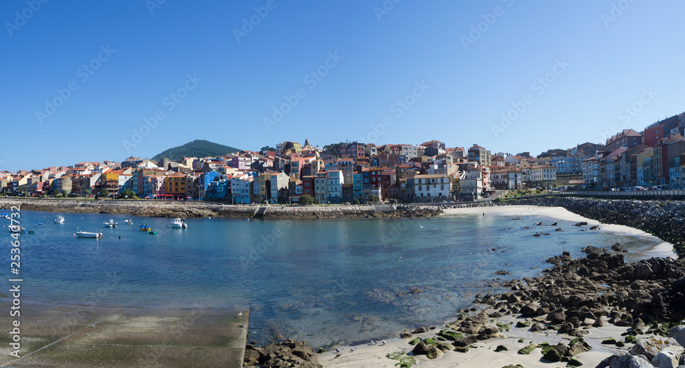 Paisaje marítimo del pueblo de A Guarda, en Galicia, verano de 2018