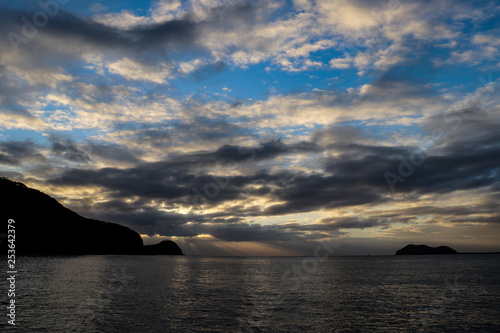 Cloud formation at sunrise.