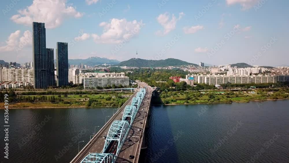 Beautiful cityscape.Aerial view of Seoul City Skyline,South Korea. Beautiful cityscape.Aerial view of Seoul City Skyline,South Korea.
