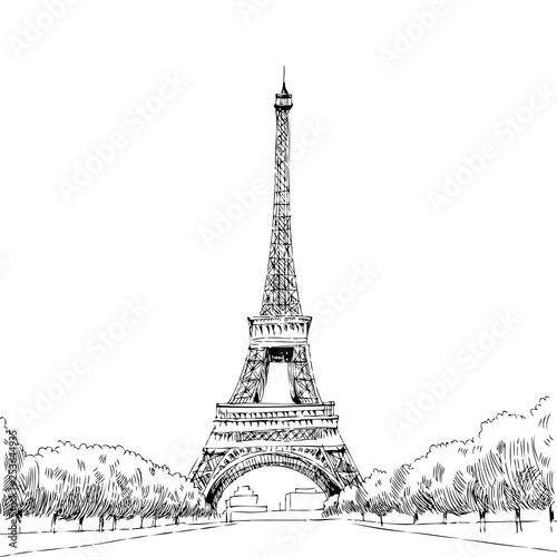 Fototapeta Naklejka Na Ścianę i Meble -  The Eiffel Tower vector