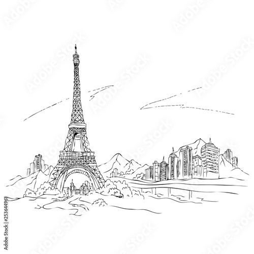 The Eiffel Tower vector