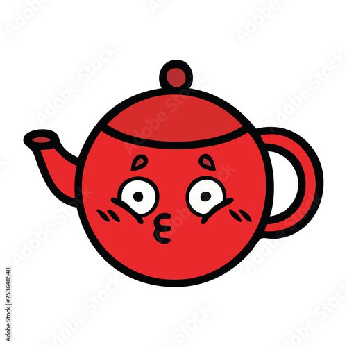 cute cartoon teapot