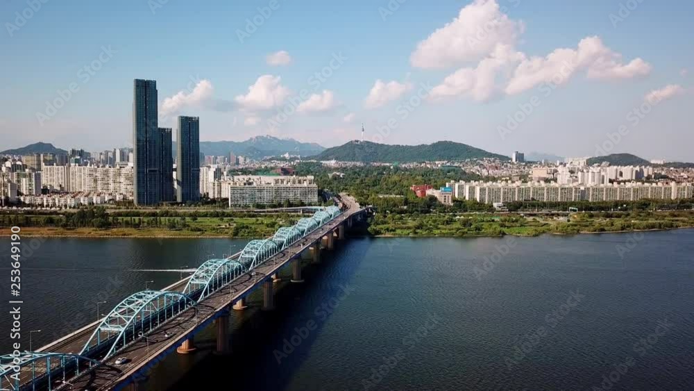Beautiful cityscape.Aerial view of Seoul City Skyline,South Korea. Beautiful cityscape.Aerial view of Seoul City Skyline,South Korea.