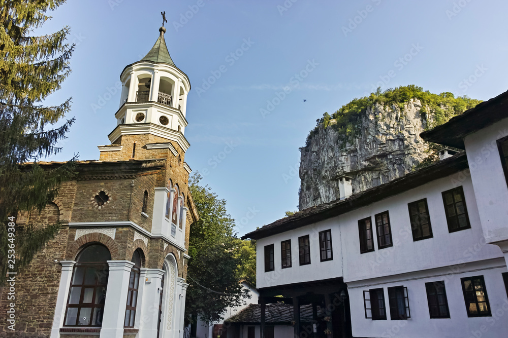 DRYANOVO MONASTERY, BULGARIA - JULY 6, 2018:  Nineteenth century Dryanovo Monastery St. Archangel Michael, Gabrovo region, Bulgaria