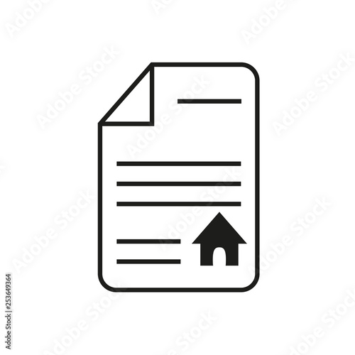 house real estate Contract icon. Attractive and Faithfully Designed Business Document Icon