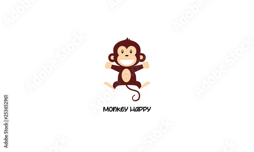 Canvas Print Monkey Happy