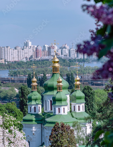 Orthodox church with a cross and a dome photo