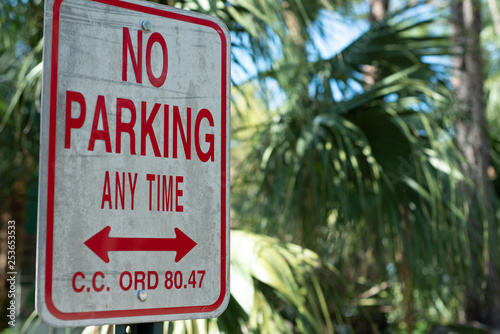 No Parking sign 