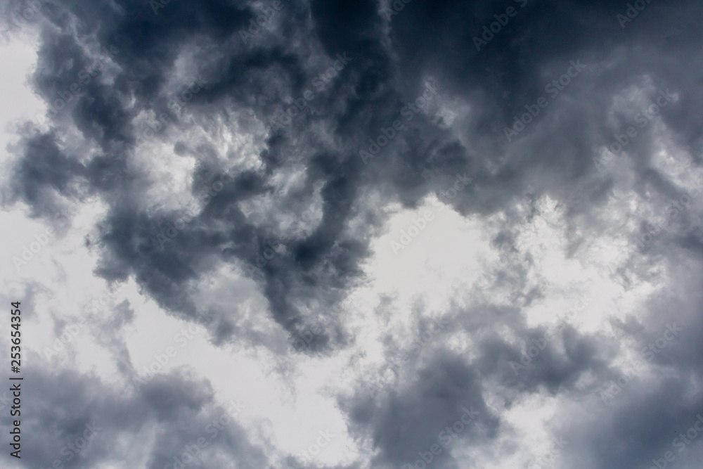 Fototapeta premium original dark clouds before heavy rain. background of sky and storm.