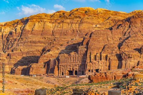 Urn, Silk, Corinthian and Palace tombs at petra, Jordan photo