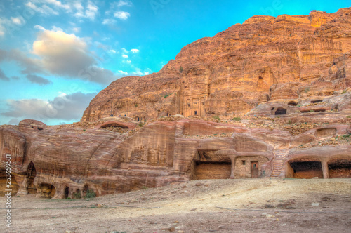 Silk tomb at petra, Jordan photo