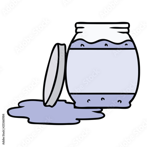 cartoon doodle of a strawberry jam