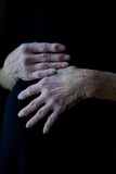elderly woman's arthritic hands arthritis and aging