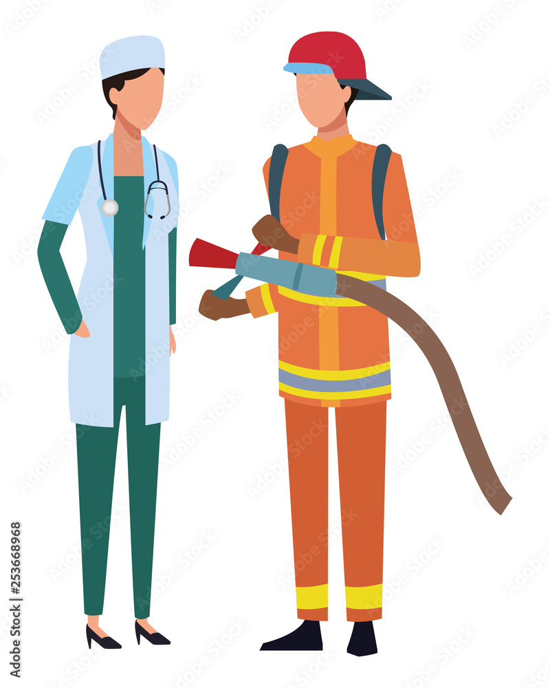 Fototapeta premium Jobs and professions avatar