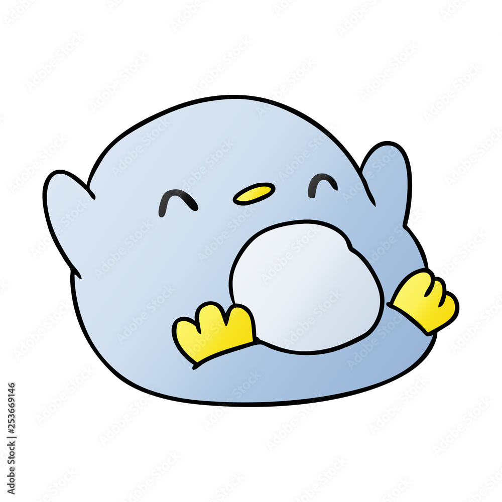 gradient cartoon kawaii of a cute penguin gradient cartoon kawaii of a cute penguin
