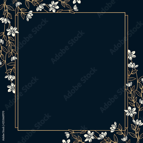 Botanical floral mockup illustration