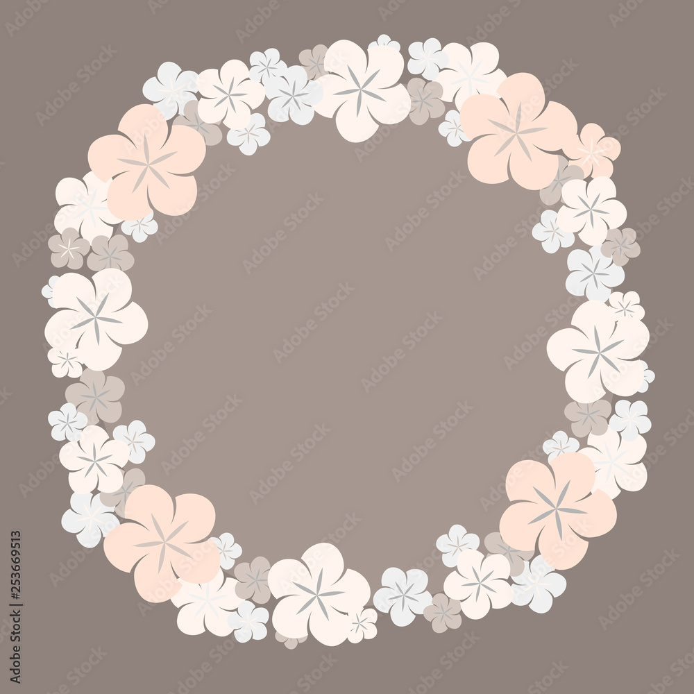 Japanese pastel flowers frame Japanese pastel flowers frame