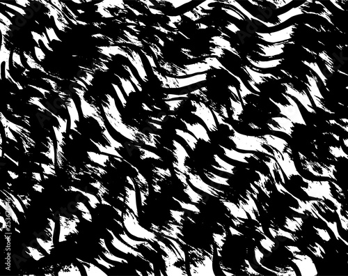 Brush grunge pattern. White and black vector.