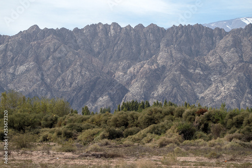 The view alongside the scenic route 76, in La Rioja province, Argentina. 