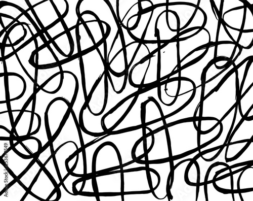 Brush grunge pattern. White and black vector.