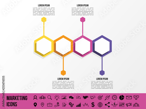 Modern Vector Infographics Elements Design Template. Business Data Visualization Infographics Timeline with Marketing Icons most useful can be used for workflow, presentation, diagrams, annual reports