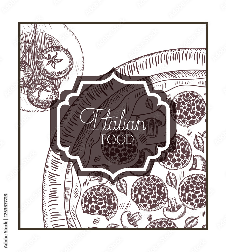 elegant frame victorian with italian food