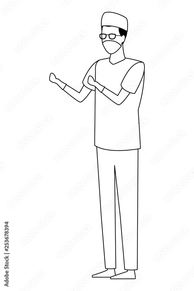 doctor surgeon Jobs and professions avatar in black and white doctor surgeon Jobs and professions avatar in black and white