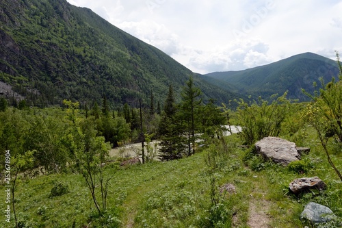  Mountain landscape by the river Chuya, Altai Republic, Siberia, Russia photo