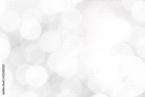 Abstract White Bokeh with soft blurred background