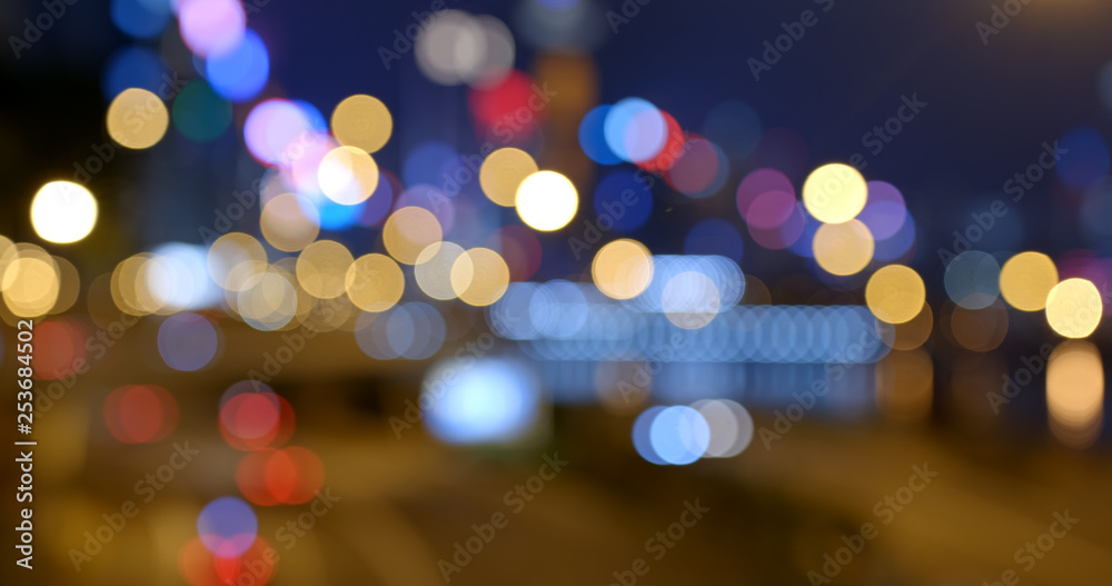 City night view in blur